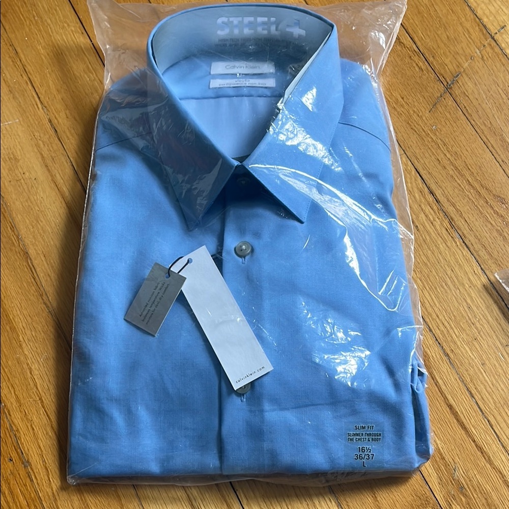 Calvin Klein Blue Dress Shirt Classic Design
